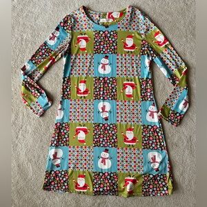 Moming Top dress with Santa and Snowman Print
